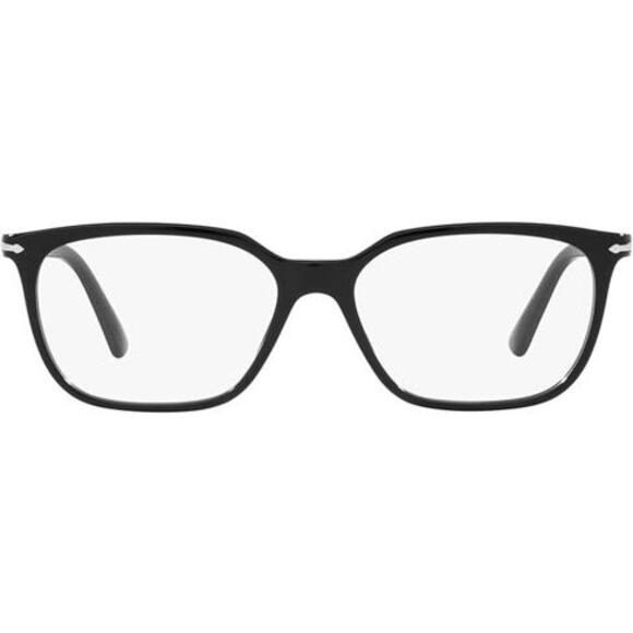 Persol PO3270V 95 Square Eyewear Frames Black/Demo Lens 52mm made in Italy